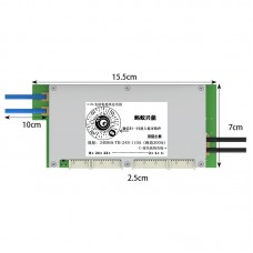 Double-layered 10-24S 110A (Peak 200A) BMS Lithium Battery Protection Board with 3.8" LCD Screen