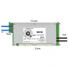Double-layered 10-24S 110A (Peak 200A) BMS Lithium Battery Protection Board without LCD Screen