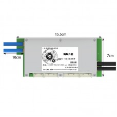 Double-layered 10-24S 180A (Peak 400A) BMS Lithium Battery Protection Board without LCD Display