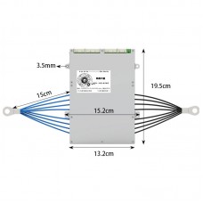 Single-layered 10-24S 200A (Peak 450A) BMS Lithium Battery Protection Board with 3.8" LCD Screen