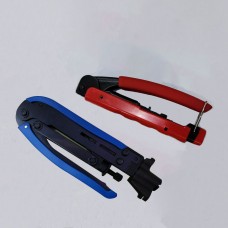 Blue RG6/RG11 Crimp Pliers Squeeze Type Crimp Pliers with Wire Stripper for Cable Digital Television Tool