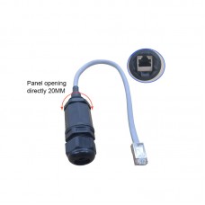 M20 6A Waterproof RJ45 Network Connector for ADSL Network Cable and LED/LCD Controlling Cable Connection