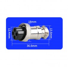 GX16 4-Pin Microphone Jack Female Connector Aviation Adapter Dust-proof and Rust-proof Aviation Plug