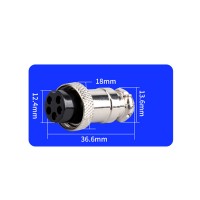 GX16 5-Pin Microphone Jack Female Connector Aviation Adapter Dust-proof and Rust-proof Aviation Plug