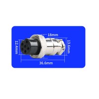 GX16 6-Pin Microphone Jack Female Connector Aviation Adapter Dust-proof and Rust-proof Aviation Plug