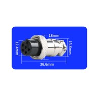 GX16 6-Pin Microphone Jack Female Connector Aviation Adapter Dust-proof and Rust-proof Aviation Plug