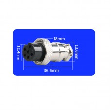 GX16 6-Pin Microphone Jack Female Connector Aviation Adapter Dust-proof and Rust-proof Aviation Plug