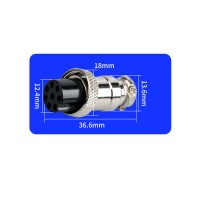 GX16 8-Pin Microphone Jack Female Connector Aviation Adapter Dust-proof and Rust-proof Aviation Plug