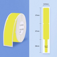 65PCS Yellow Cable Label Self-adhesive Paper Sticker for Wireless Portable Pocket Printer D11/D110/D101
