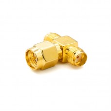 1PCS SMA Male to Two Female Connector Triple T RF SMA Connector Adapter for Antenna Splitter Radio Accessory
