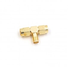 1PCS SMA Female to Two Male Connector SMA-KJJ Triple T RF SMA Connector Adapter for Antenna Splitter Radio Accessory