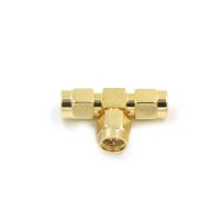 1PCS SMA Three Male Connector SMA-JJJ Triple T RF SMA Connector Adapter for Antenna Splitter Radio Accessory