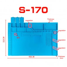 S-170 Double Motherboard Position Soldering Mat Heat-resistant Silicon Soldering Mat for Electronics Repair Platform