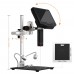Andonstar AD407 PRO Digital Microscope with 7inch Screen and Upgrade 12.5inch Metal Base Stand for Soldering Tools