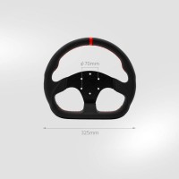 Simagic P-325D 12.8 Inch D-shaped SIM Racing Wheel Real Leather Racing Steering Wheel for GT Pro Hub