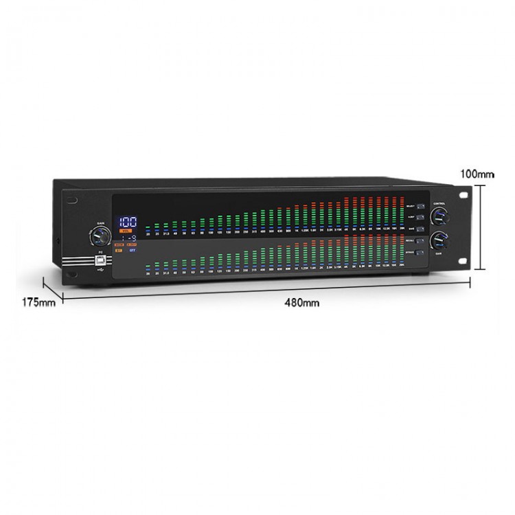 EQ323 110V 2U Dual 31band Professional Graphic Equalizer Spectrum