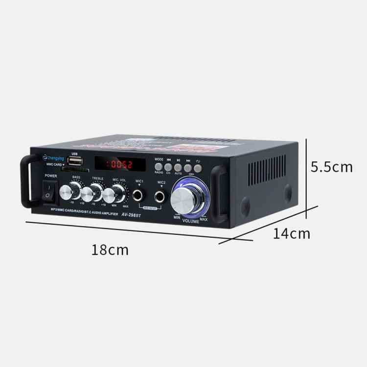 AV-298BT 300W+300W Hifi Stereo Amplifier Bluetooth Amplifier Power Amp ...