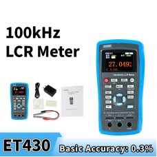 ET430 Handheld LCR Meter LCR Tester Capacitance Inductance Meter Frequency 100KHz Accuracy 0.3%