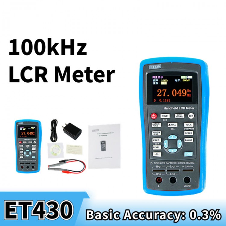 ET430 Handheld LCR Meter LCR Tester Capacitance Inductance Meter