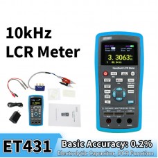 ET431 Handheld LCR Meter LCR Tester Capacitance Inductance Meter 10KHz Frequency Accuracy 0.2%