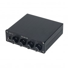 XZD-A1 Audio Signal Distributor Audio Distributor 1 Input 4 Output (Black Panel) With Gain Switch