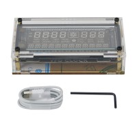 VFD Screen VFD Clock Support Automatic or Manual Brightness Adjustment with Transparent Panel 5V Power Supply