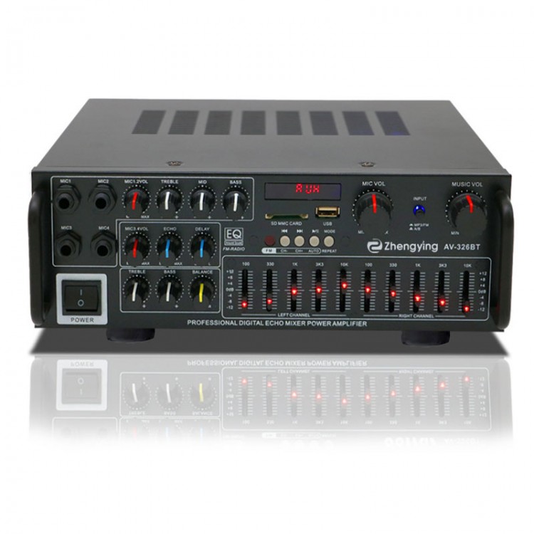 AV326BT 200W+200W Professional Digital ECHO Mixer Power Amplifier FM