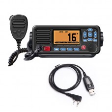 RS-509MG 25W 50KM VHF Transceiver Marine Transceiver IPX7 with Built-in GPS + Programming Cable
