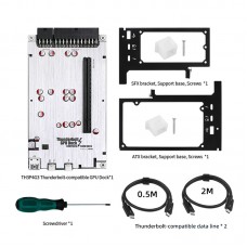 TH3P4G3 GPU Dock External GPU Dock w/ 2M/6.6FT Cable for Thunderbolt Macbook Notebook Graphics Card