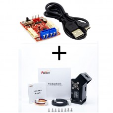 FEETECH SM60CL 60KG Bus Servo 360-degree Dual Shaft All Metal Servo with URT-1 Debugger Board