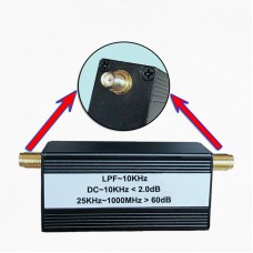 High Quality LC Passive Low Pass Filter LPF-10KHz 50ohm for RX with Dual SMA Female Connector