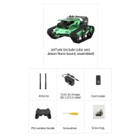 Hiwonder JetTank Assembled ROS Robot Car Robot Tank Car Starter Kit w/ Lidar Module for DIY Projects