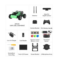 Hiwonder JetAuto Assembled Robot Car ROS Robot Advanced Kit w/ LCD Screen & 6-Microphone Array