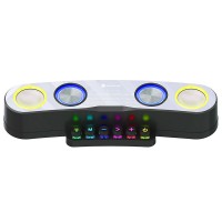 NewRixing 5Wx2 Gaming Speakers Bluetooth Speakers Subwoofer w/ Colorful LED Lights for Karaoke Games