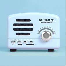 FT-BT01 5W Retro Bluetooth Speaker Mini Speaker BT-Speaker Multimedia Radio Creative Gift (Blue)