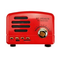 FT-BT01 5W Retro Bluetooth Speaker Mini Speaker BT-Speaker Multimedia Radio Creative Gift (Red)
