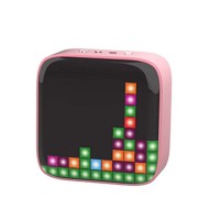 5W BT5.0 True Wireless Stereo Bluetooth Speaker Mini Speaker Rechargeable LED Speaker (Pink)