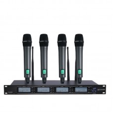 TZT U-84 Professional Wireless Microphone System Cordless Microphone System w/ Four G3 Handheld Mics