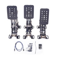 Black RC Pedal Game Throttle Hydraulic Clutch Racing Simulator Pedal Remastered Version Support for SIMPRO Software Adjustment