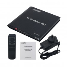 8K 60Hz HDMI Matrix 4X2 HDR HDMI Matrix Switch Supports HDCP 2.3 HDMI 2.1 EDID Management