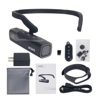 Ordro EP8 4K Gimbal 20MP Head Mounted Camera Wifi Sports Camera Vlog Video Camcorder Full Kit Black