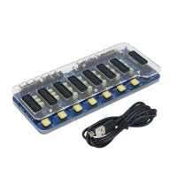 New Acrylic Case Automatic/Manual SCART SWITCH Distributor Converter 7 Input 1 Output Divider Board Device