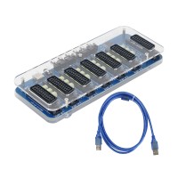 New Acrylic Case SCART Distributor Converter Video 6 Input 1 Output Automatic EUR Divider Board Device