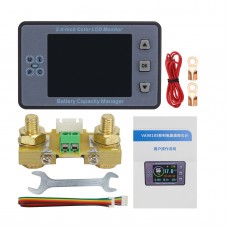 VA9820S 200A Coulometer Battery Capacity Manager DC Voltage Current Meter 2.4-Inch Color LCD Monitor