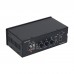 Black MIC-73 Voice Control Square Analog VU Meter Wire-free with Aluminum Alloy Panel and LED Warm Backlight