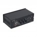 Black MIC-73 Voice Control Square Analog VU Meter Wire-free with Aluminum Alloy Panel and LED Warm Backlight