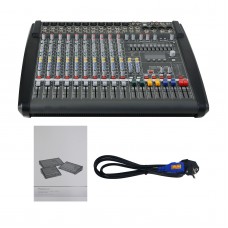 PM1000-3 Powered Mixer Professional Mixing Console Audio Mixer 2x1200W Output for Dynacord DJ Stage