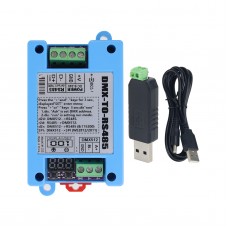 DMX to RS485 Controller and RS485 to DMX Controller with USB Adapter for Stage Lighting Equipment