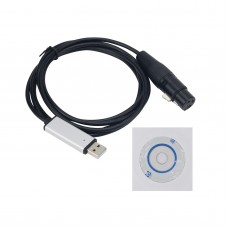 USB to DMX USB DMX Cable DMX512 Console Adapter Cable with Alloy Shell to Control Stage Lights