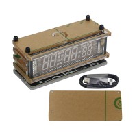 RGB VFD Clock Desktop Clock Alarm Clock Wifi Timing 12/24 Hour with Vacuum Fluorescent Display